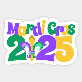 Mardi Gras 2025 fleur-de-lis Sticker